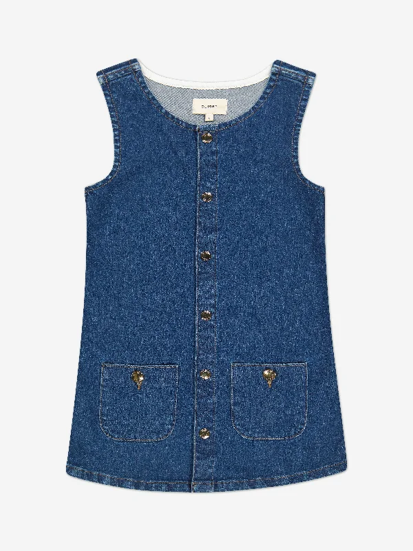 DL1961 Girls Hana Denim Dress in Blue Classic Denim Skirt