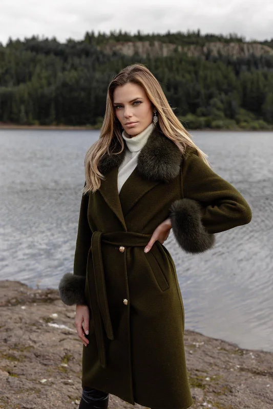 Sloane Wool Coat Moss Green