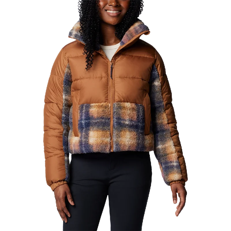 Women's Leadbetter Point II Print Sherpa Hybrid Women's winter puffer jackets