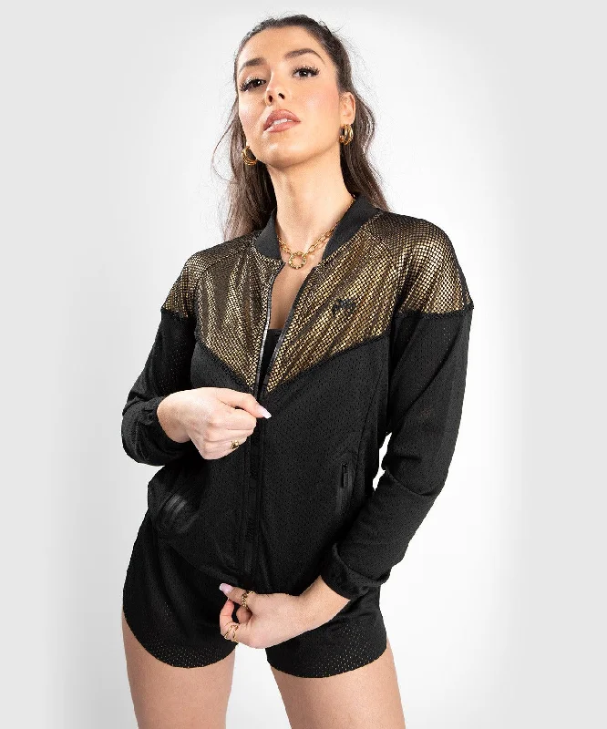 Venum Lightning Mesh Jacket - For Women - Black/Gold Women's cropped jackets