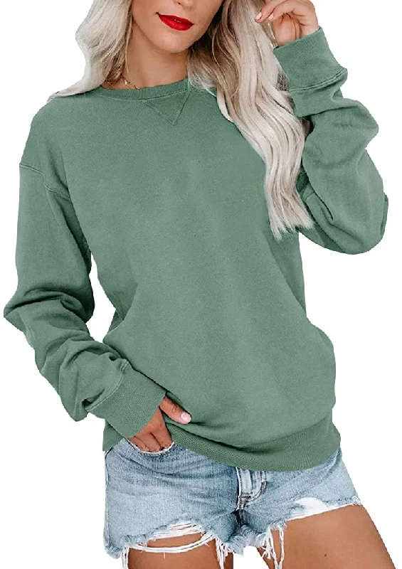 Bingerlily Women's Green Sweatshirt Hoodie Sweatshirt Chic