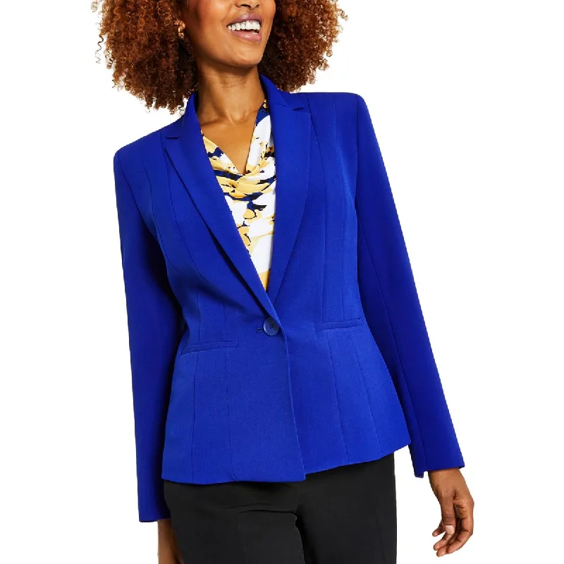 Petites Womens Office Formal One-Button Blazer Casual Blazer Style