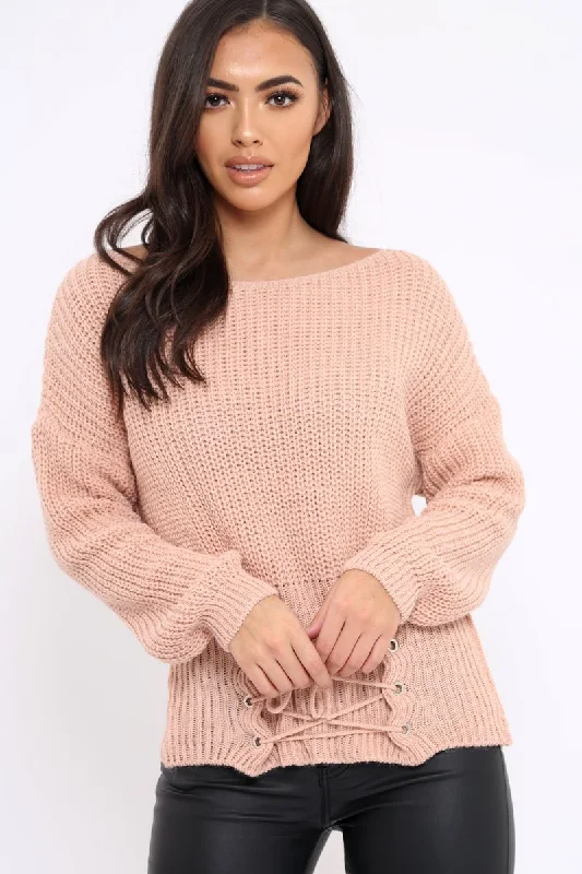 Rose Corset Waist Knitted Jumper - Elizabeth Pullover Sweater for Winter