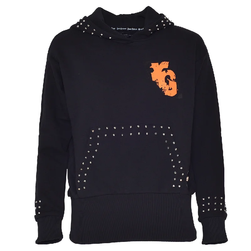 X Hoodie Schwarz Orange Cozy Hoodies & Sweatshirts