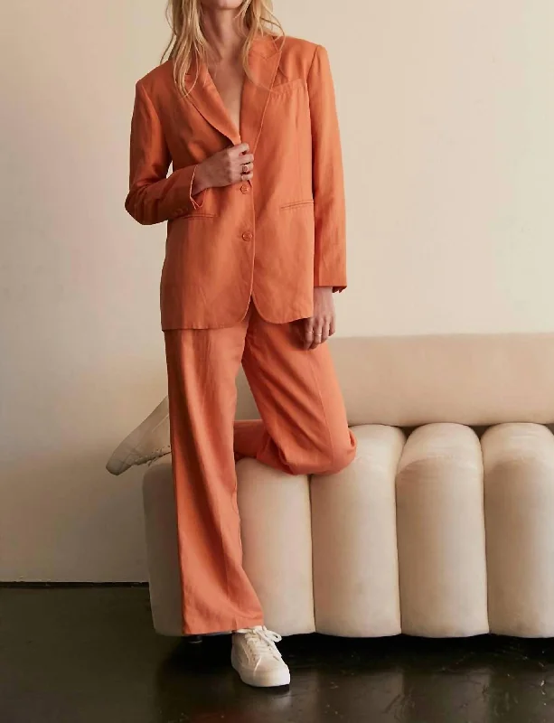 Oversized Blazer In Orange Slim Fit Blazer