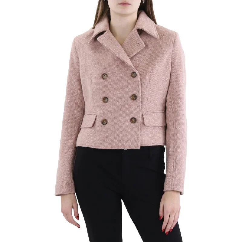 Womens Wool Suit Separate Double-Breasted Blazer Casual Blazer Outfit