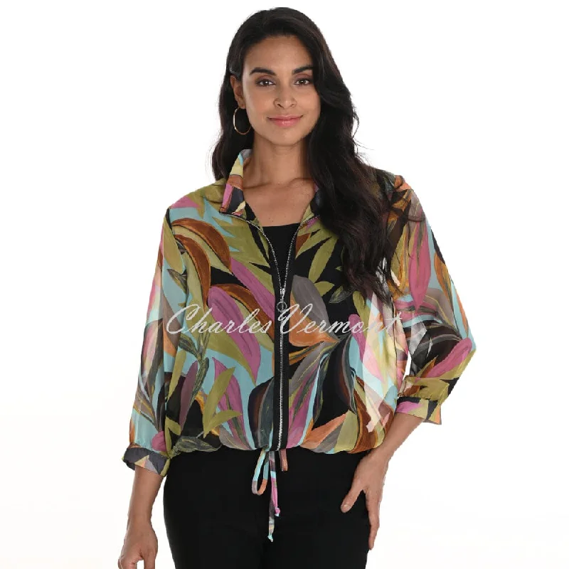 Frank Lyman Botanical Zip Jacket - Style 256240