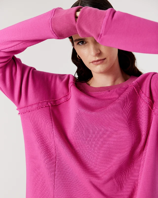 Jac + Mooki Raglan Crew Sweater - Orchid Flower