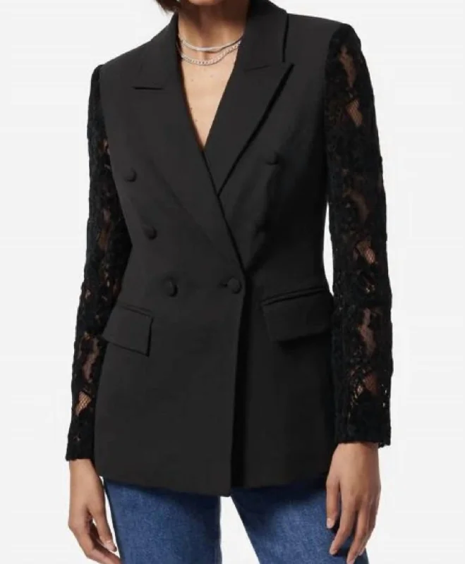 The Preloved Lucero Blazer In Black Checkered Blazer Jacket