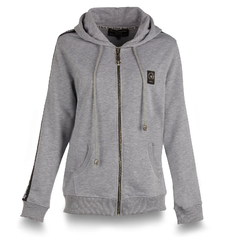 Basic Sweatjacke Grau Long Sleeve Hoodie