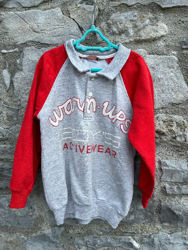 80s warm-ups grey raglan sweatshirt   7-8y (122-128cm) Everyday Pullover Sweater