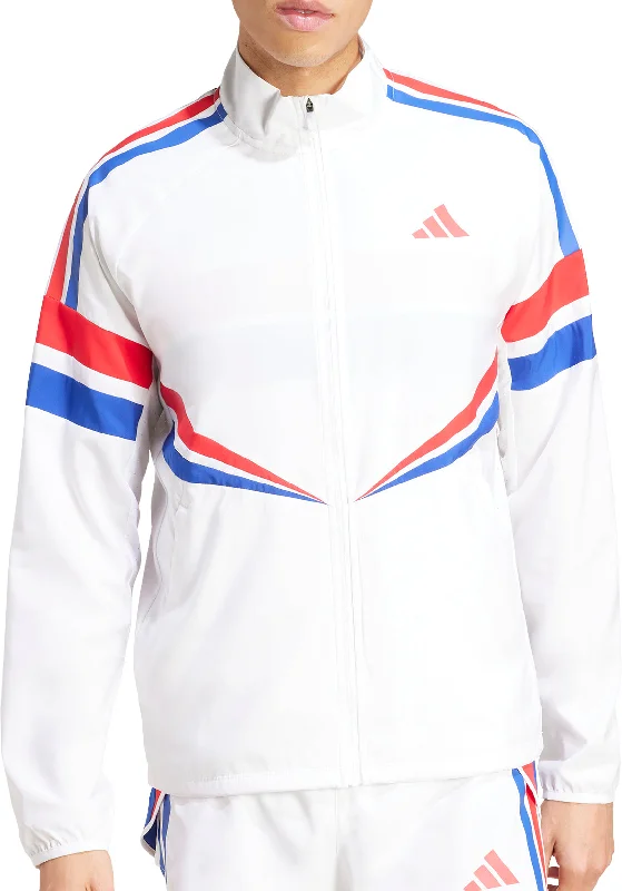 adidas Adizero Retro Mens Running Jacket - White Women's insulated jackets