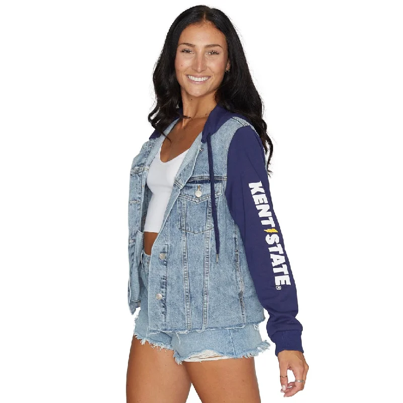 Kent State Fleece Denim Jacket Women's insulated jackets