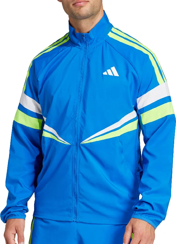 adidas Adizero Retro Mens Running Jacket - Blue Women's streetwear jackets