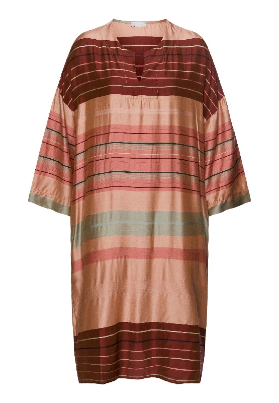 Hannah Caftan | Earth Tanned Stripe 74860-2166 Travel pajama sets