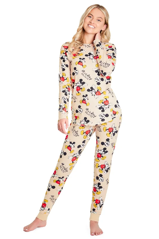 Disney Ladies Pyjamas - Mickey Mouse Pyjamas for Women Button-up pajama sets