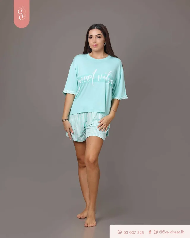 EVE.CLOSET Good Vibes Pajama Polyester pajama sets