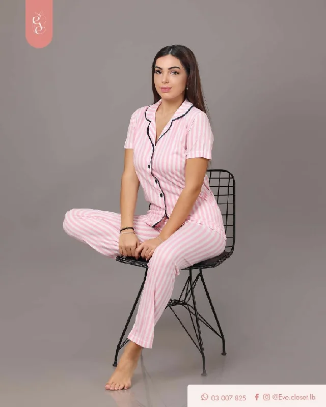 EVE.CLOSET Pink And White Pajama Best pajama sets for relaxing weekends