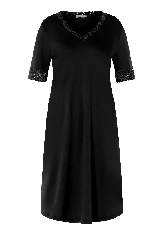 Moments Short Sleeve Nightgown 100cm | Black 77040-019 Women's pajama sets