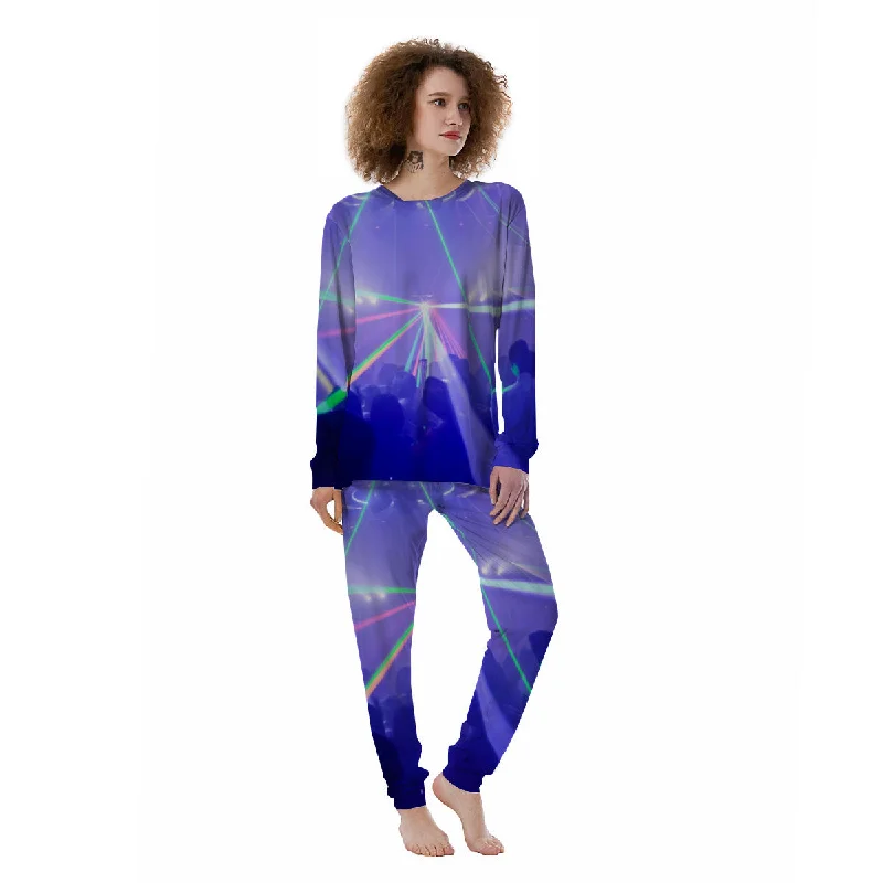 Nightclub EDM Party Print Women's Pajamas Unisex pajama sets