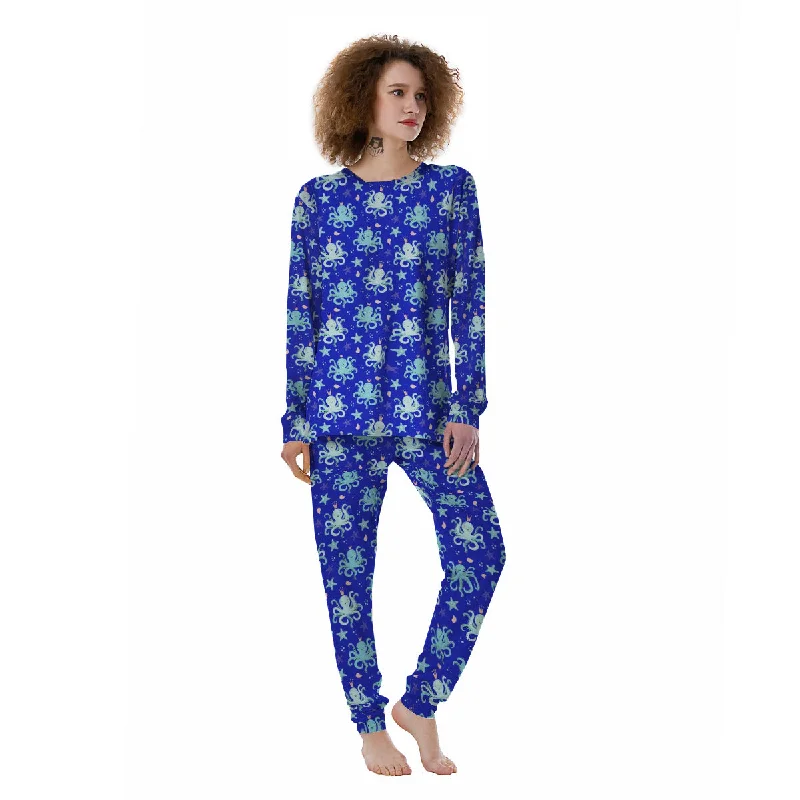 Octopus Cute Print Pattern Women's Pajamas Sleepwear pajama sets