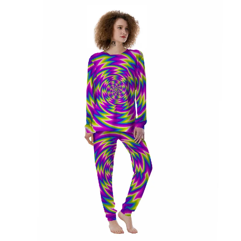 Optical Illusion Moving Dizzy Spiral Women's Pajamas Unisex pajama sets