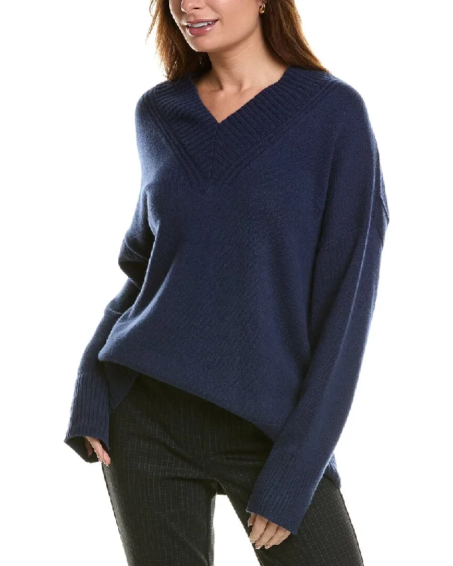 Lafayette 148 New York Deep V-Neck Cashmere Sweater Levi's sweaters