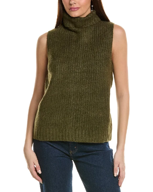 Wayf Turtleneck Wool-Blend Sweater Silk-blend sweaters