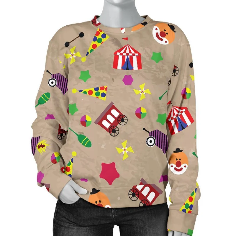 Circus Pattern Print Women's Sweatshirt Men's sweaters