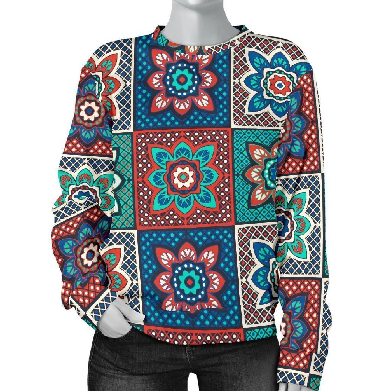 Colorful Mosaic Print Pattern Women's Sweatshirt Levi's sweaters