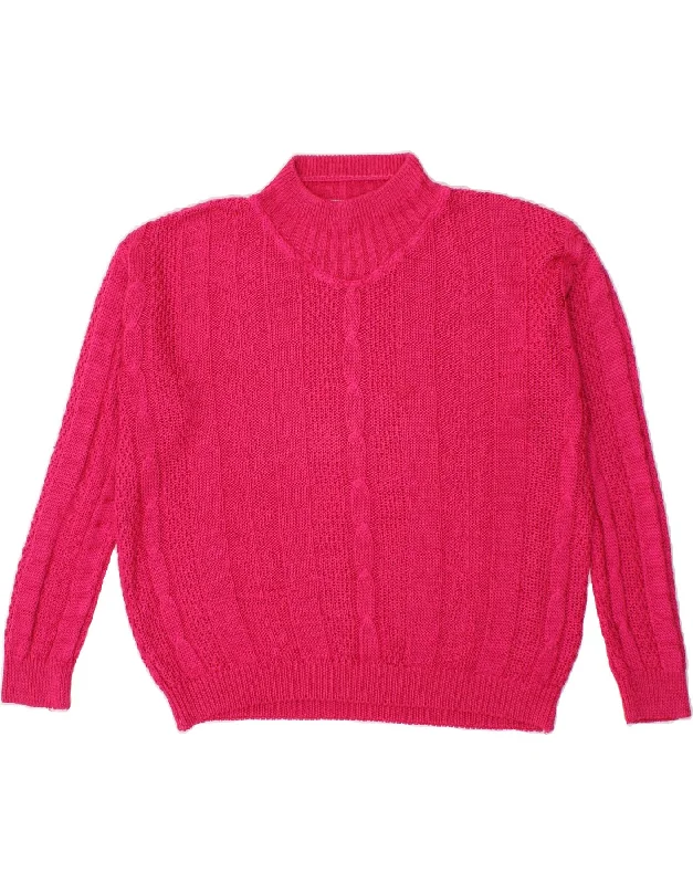 VINTAGE Womens Turtle Neck Jumper Sweater UK 18 XL Pink Levi's sweaters