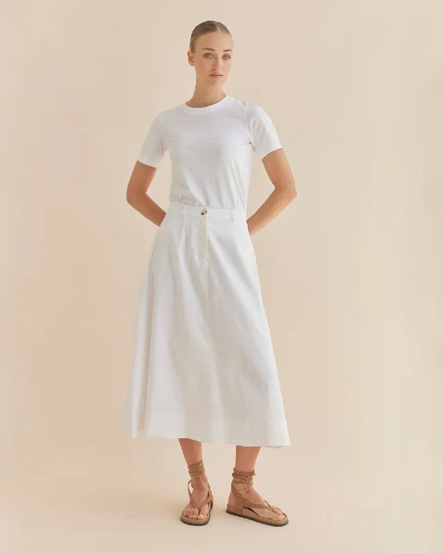 Barossa Linen Skirt - White Silk unclassified skirts