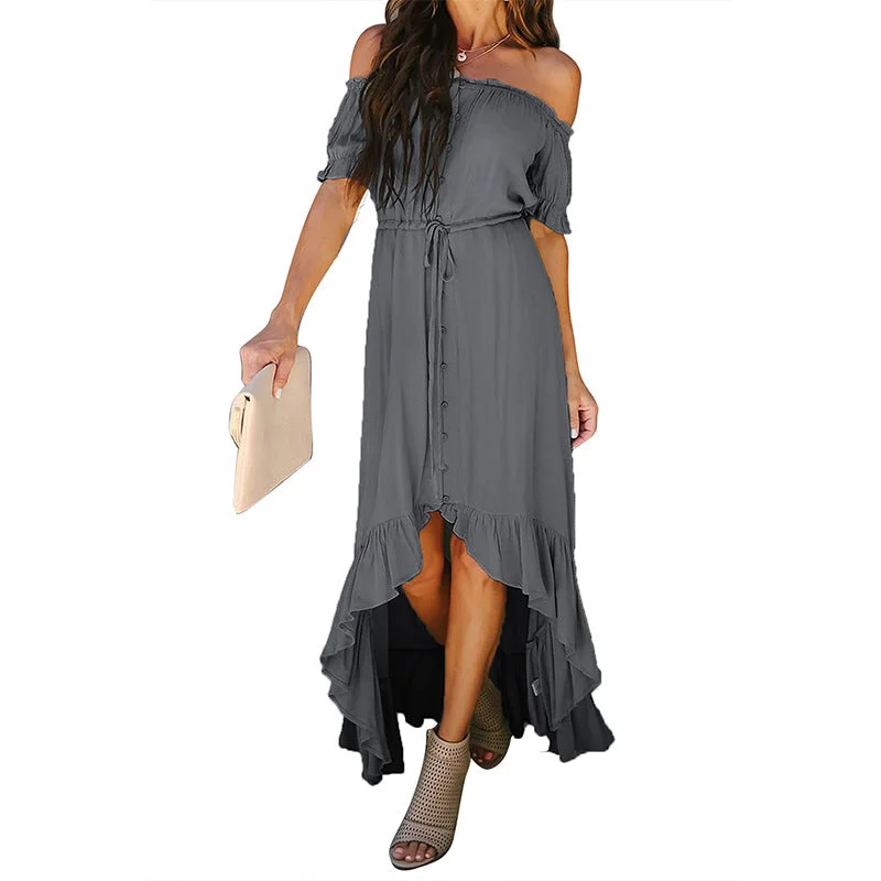 My Forte Off The Shoulder High Low Maxi Dress Zara maxi dresses