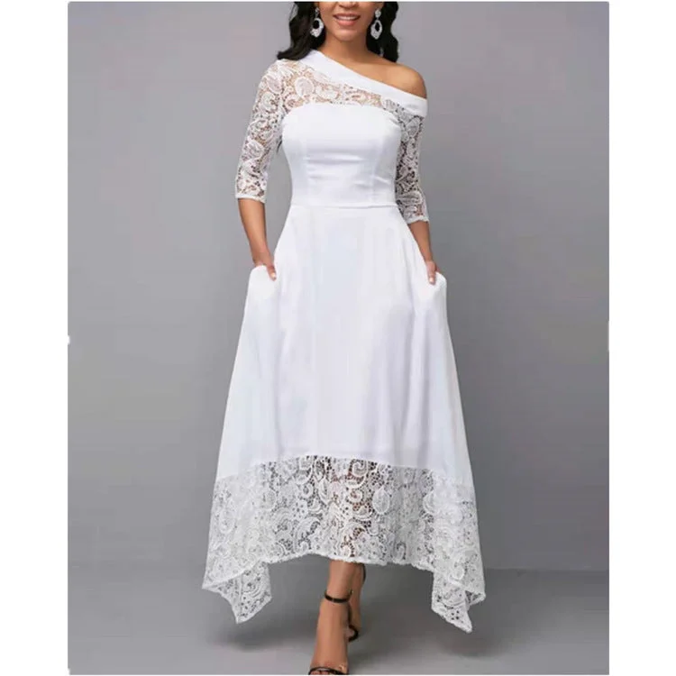 Overjoyed Pocketed Crochet Lace Maxi Dress - Marshmallow Discounted maxi dresses