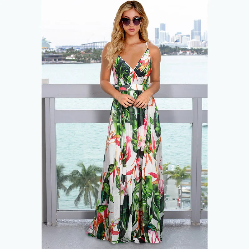 Palmetto Tassel Tie Maxi Dress New Year's Eve maxi dresses