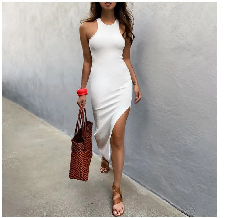 Simple And Sexy Charming High-Slit Midi Dress ASOS midi dresses