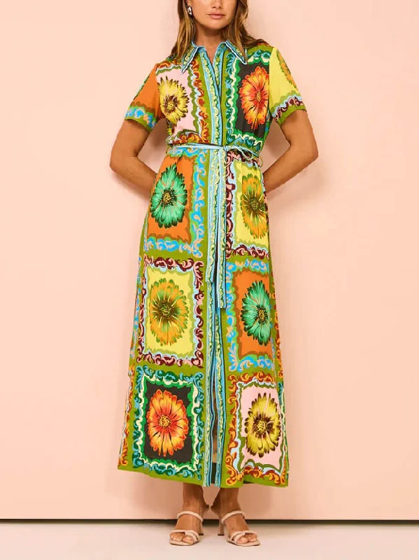 Special Sunflower Stylish Print Midi Dress Best midi dresses for date night