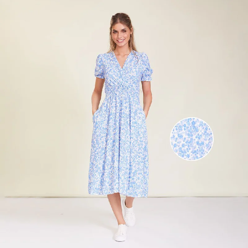 Belle Dress (Blue Floral) Organza floral dresses