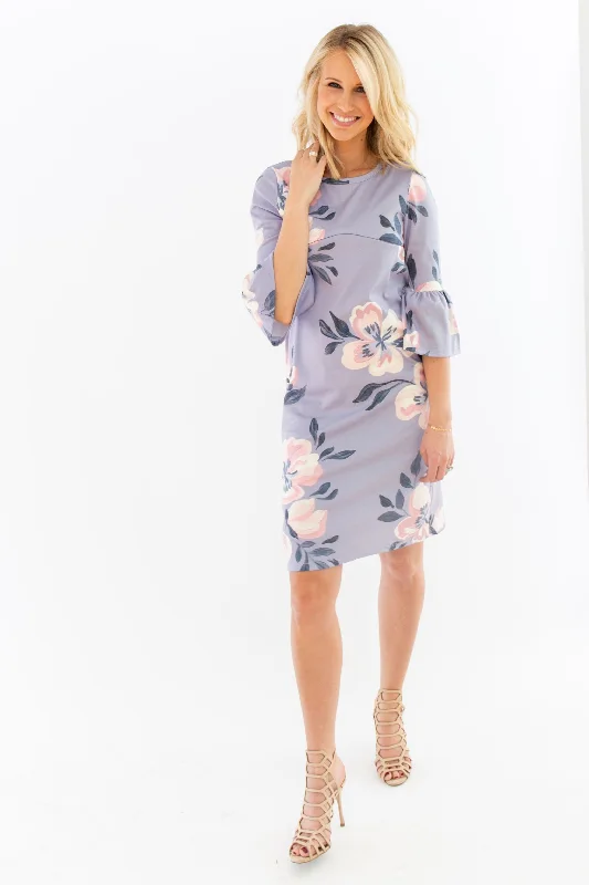 CW Floral - Harper & Bay Bell Sleeve Nursing Dress Lightweight floral dresses for hot weather