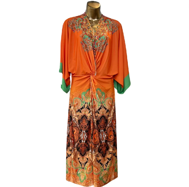 Orange twist dress Wrap unclassified dresses