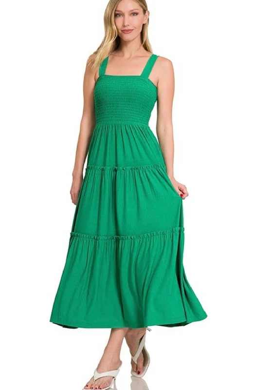 Kelly Green Smocked Dress Unique unclassified dresses