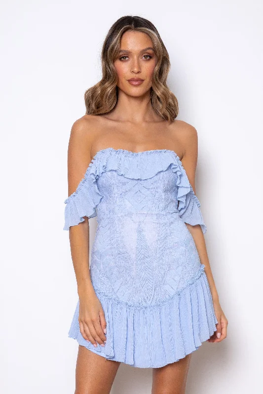 Dreamer Mini Dress - Blue Mini Skirt Fashion