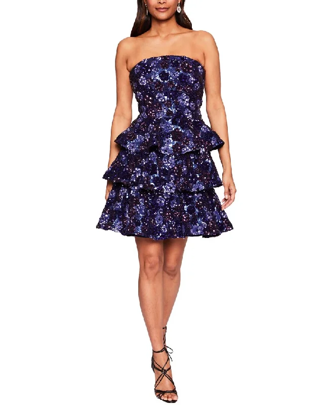 Marchesa Notte Strapless Mini Dress Mini Skirt Look