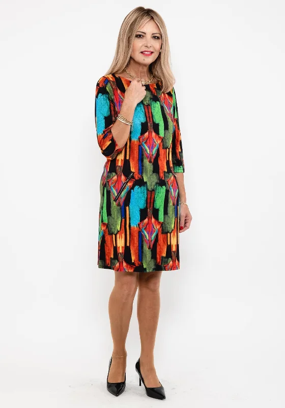 Seventy1 Block Paint Print Mini Dress, Multi Front Pocket Mini Skirt