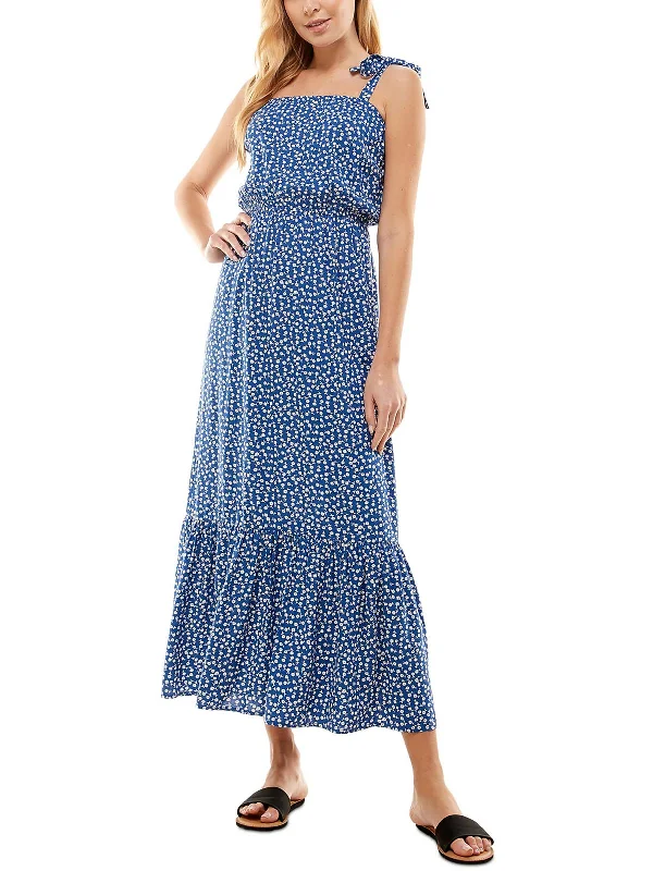 Juniors Womens Floral Print Long Maxi Dress Bold Maxi Skirt