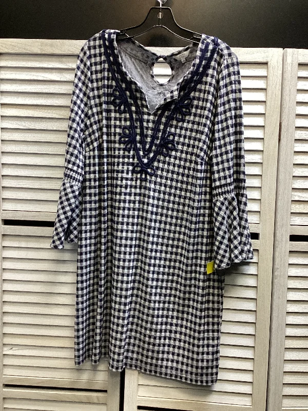 Dress Casual Midi By Crown And Ivy In Checkered Pattern, Size: Xl Midi Skirt Look